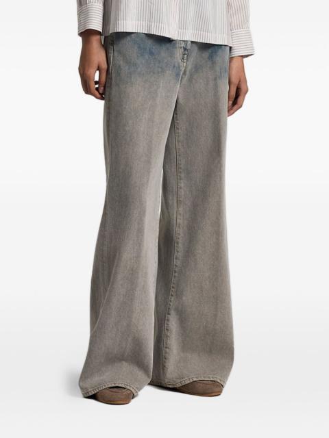 PESERICO tie-dye palazzo jeans