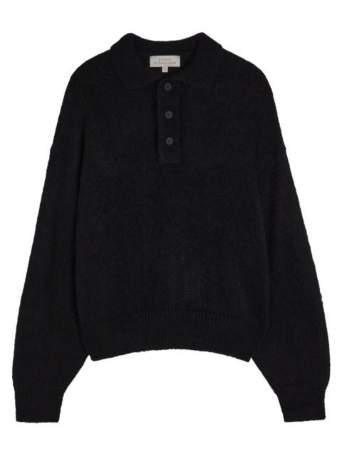 Studio Nicholson Studio Nicholson Dune Brushed-knit Polo Jumper