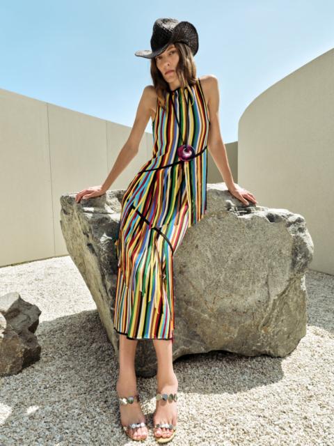 SIMONMILLER Spiral Knit Dress In Primary Stripe
