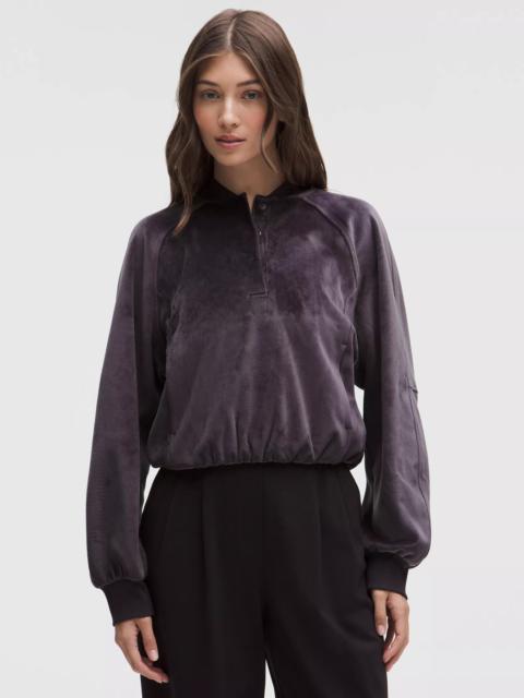 lululemon Scuba Cropped Henley Pullover *Velvet