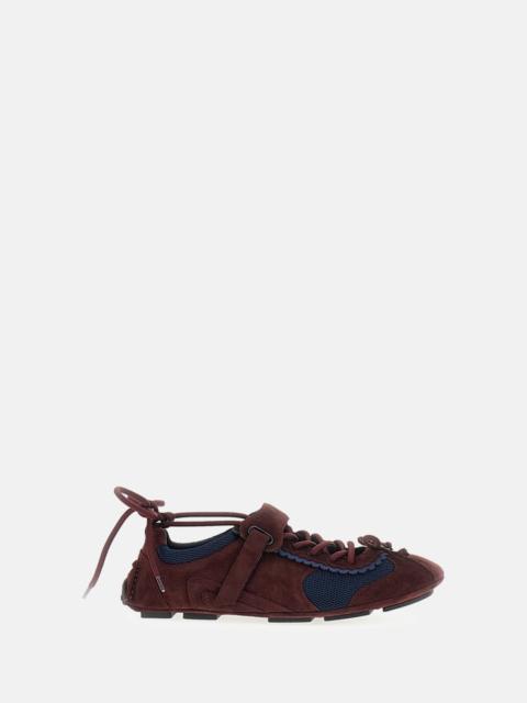 SHUSHU/TONG BALLERINE IN PELLE CON FIOCCO