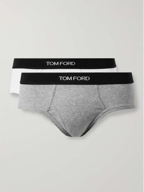 Two-Pack Stretch Cotton and Modal-Blend Briefs