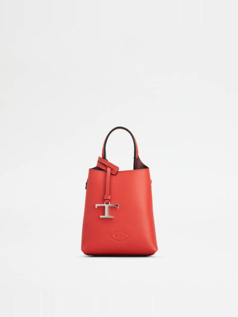 Tod's TOD'S MICRO BAG IN LEATHER - RED