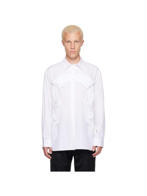 Simone Rocha White Ruffle Horseshoe Easy Shirt