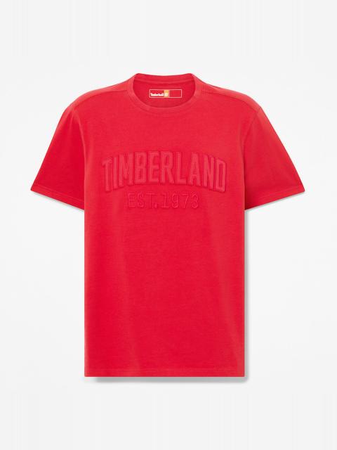 Timberland Men's Washed Embroidered Logo T-Shirt