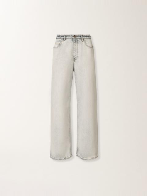 FABIANA FILIPPI Marbled aqua denim pants