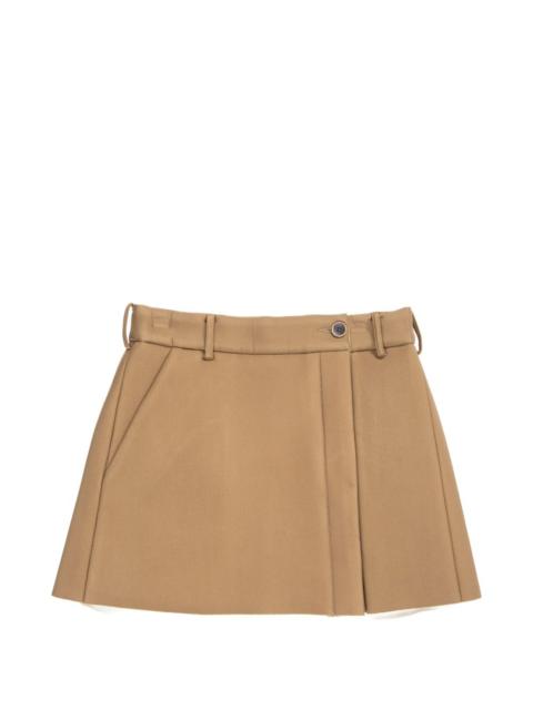 pleated mini skirt
