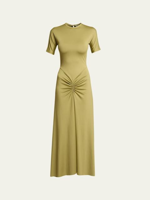 Victoria Beckham Blaire Gathered Waist Midi Dress