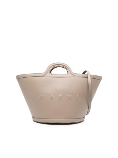 Marni large Tropicalia leather tote bag