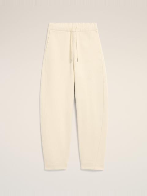 AMI Paris WHITE COTTON TRACK PANTS WITH HERITAGE AMI PARIS LABEL