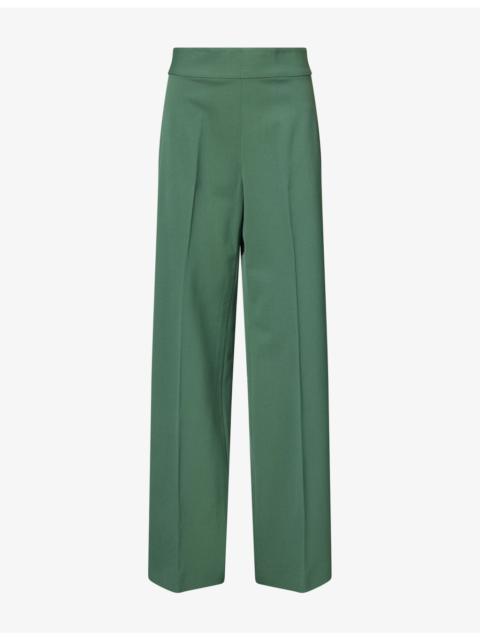 CAROLINA HERRERA Diane Wide-Leg Stretch-Wool Trousers
