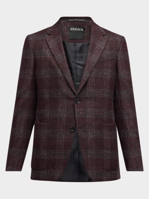 ZEGNA Men's Wool-Blend Plaid Sport Coat