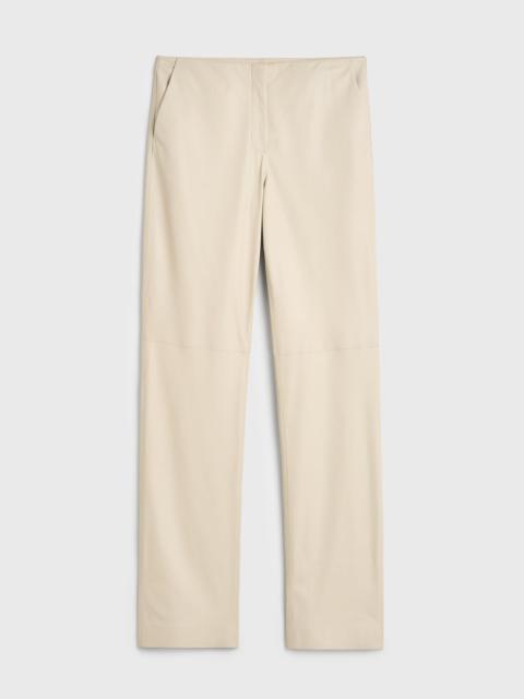 TOTEME Easy leather trousers stone