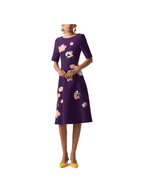 CAROLINA HERRERA Carolina Herrera Bateau Neck Flare Dress