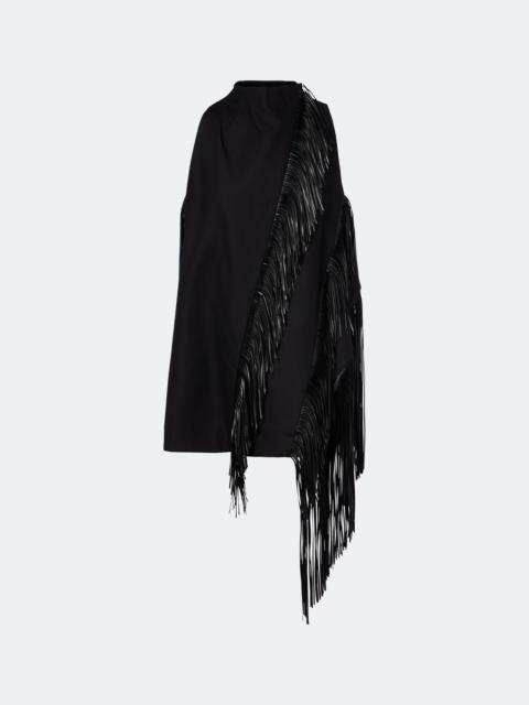 Sportmax Fringed halterneck cotton top