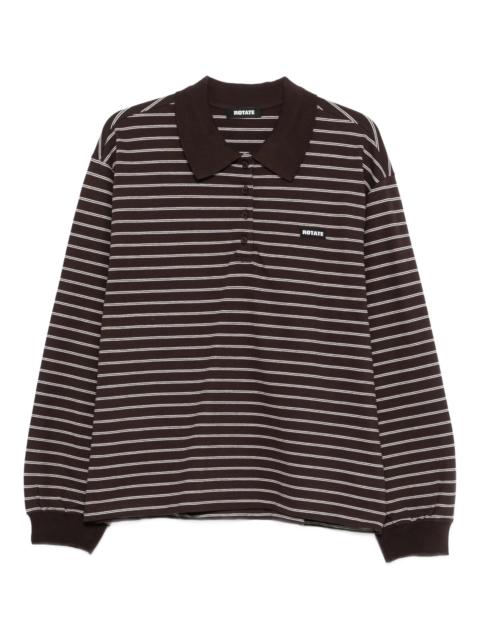 ROTATE Rotate ROTATE SWEATSHIRT PIQUE LONGSLEEVE POLO STRIPED