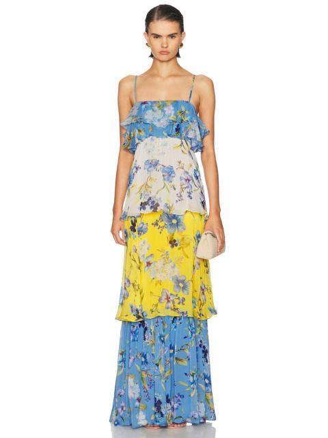 HEMANT & NANDITA Tiered Maxi Dress