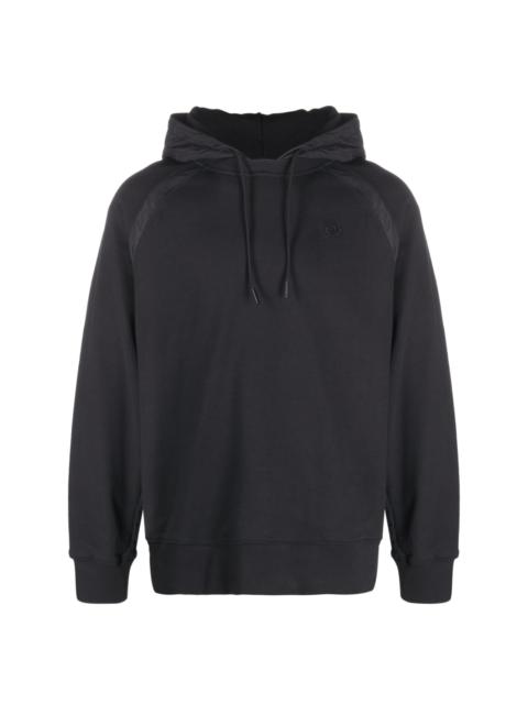 panelled organic-cotton hoodie