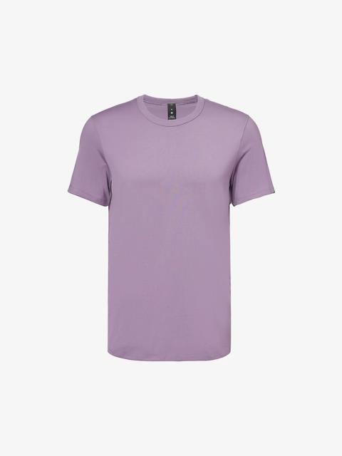 Fundamental rubberised-logo stretch-woven T-shirt