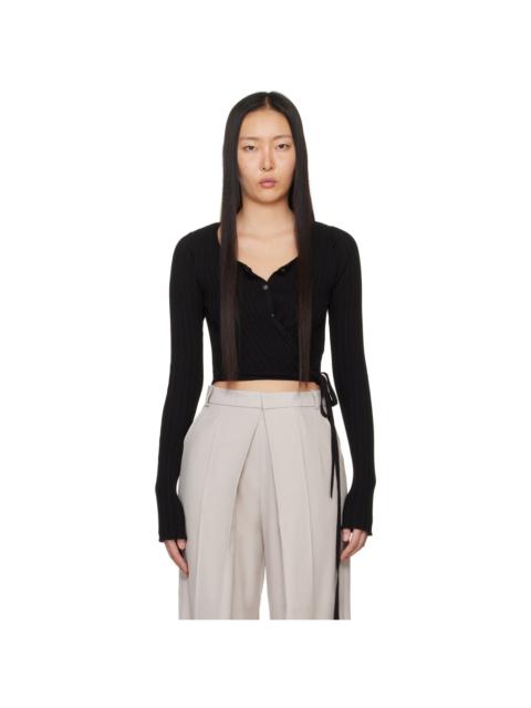 Black Wrap Cardigan