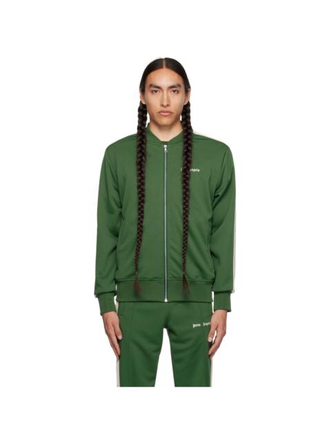 Palm Angels Green Embroidered Track Jacket