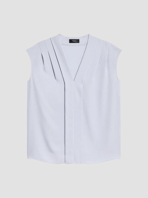 Theory Women's Pleated Silk Top - Luna