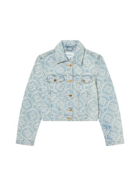 Bleached Classic Monogram Denim Jacket