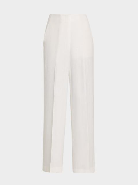 Lafayette 148 New York Thames Wide-Leg Linen Pants