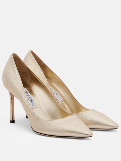 JIMMY CHOO Romy leather pumps