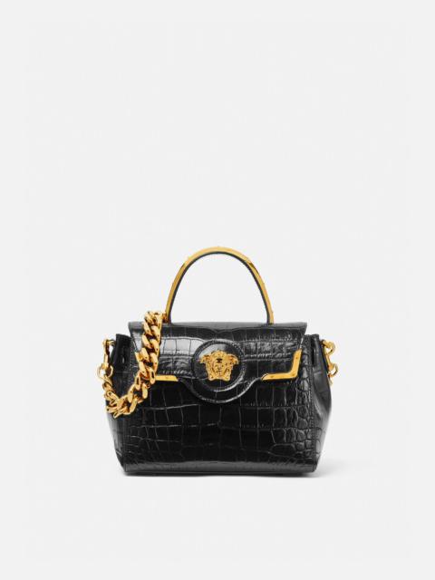 VERSACE Croc-Effect La Medusa Handbag