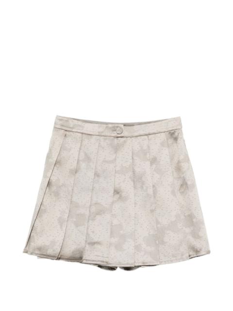 EMPORIO ARMANI button pleated mini skirt