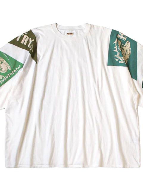Kapital Pennant Yukon Huge T-Shirt "White / Green" KAP070