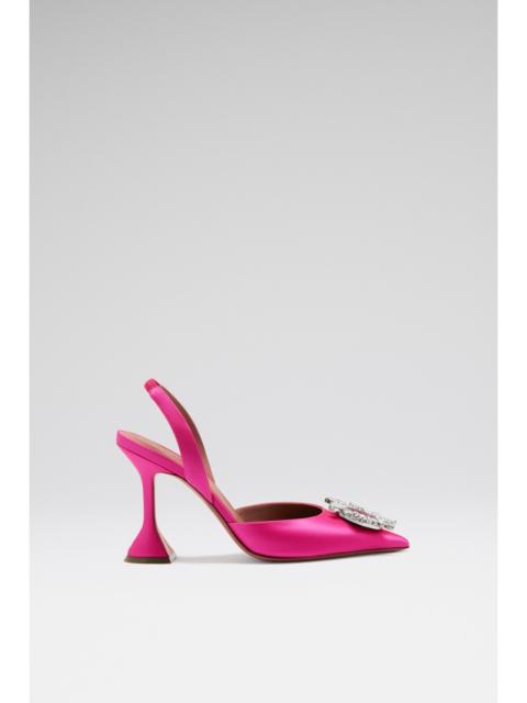 Amina Muaddi BEGUM SLING RASPBERRY SATIN