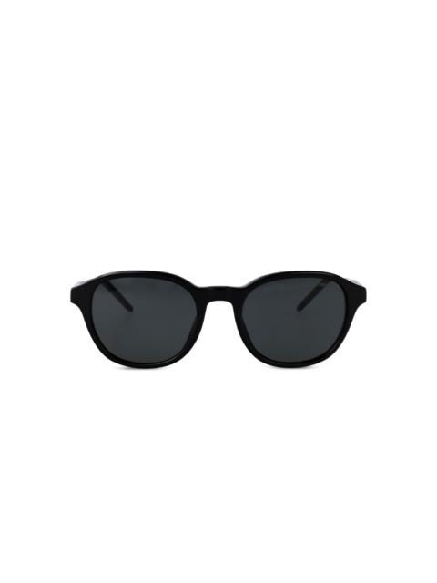 EMPORIO ARMANI logo-plaque round-frame sunglasses