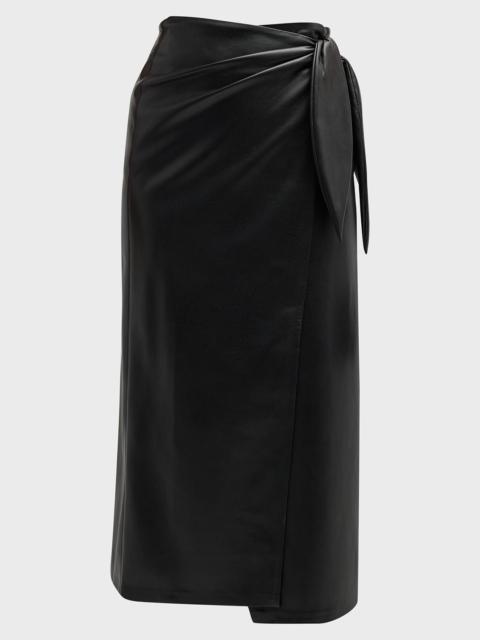 Nanushka Amas Faux Leather Midi Skirt