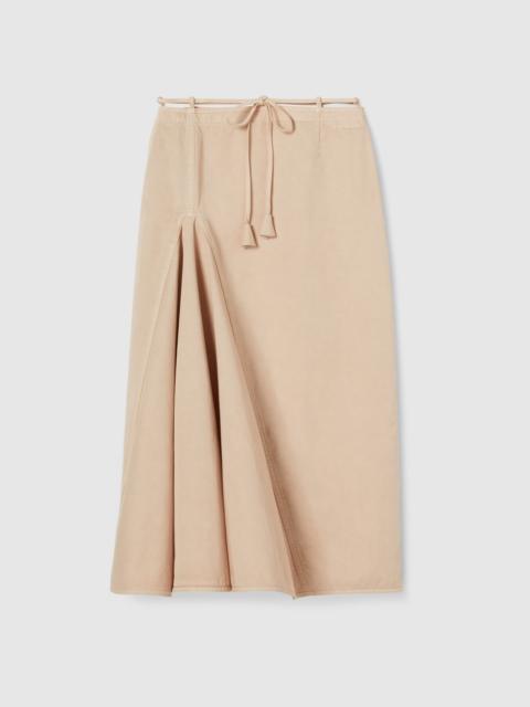 GUCCI Cotton linen skirt with pleats