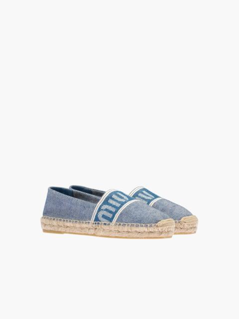Miu Miu Jacquard denim espadrilles