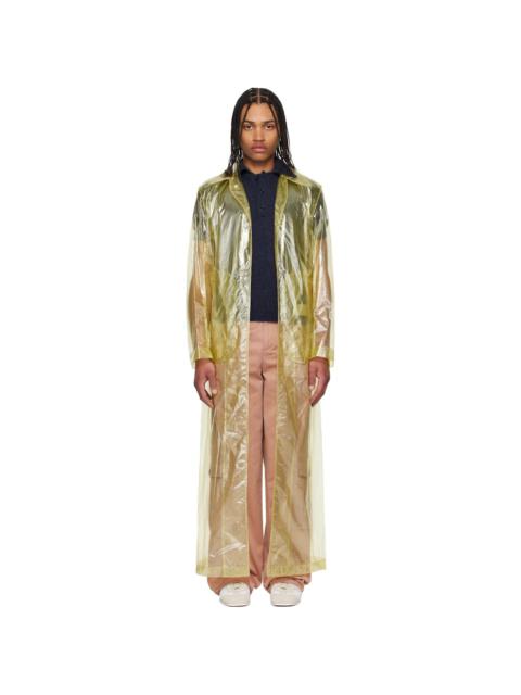 Dries Van Noten Green Loose Fit Mac Coat