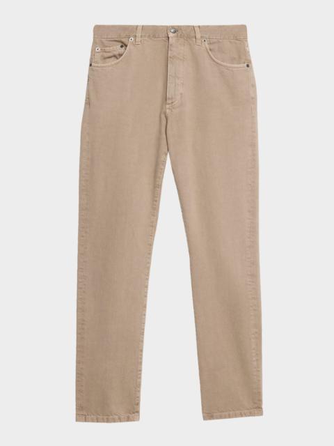 ZEGNA Men's Marble-Effect Slim Five-Pocket Pants