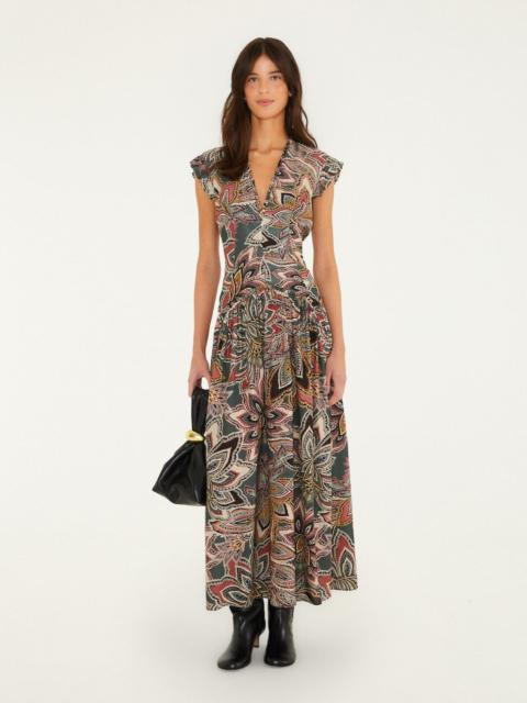 FARM RIO Tapestry Flowers Sleveless Maxi Dress
