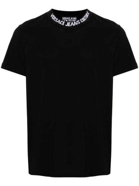 VERSACE JEANS COUTURE logo-trim cotton T-shirt
