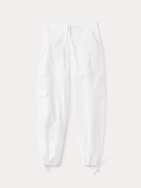 Cotton cargo trousers white