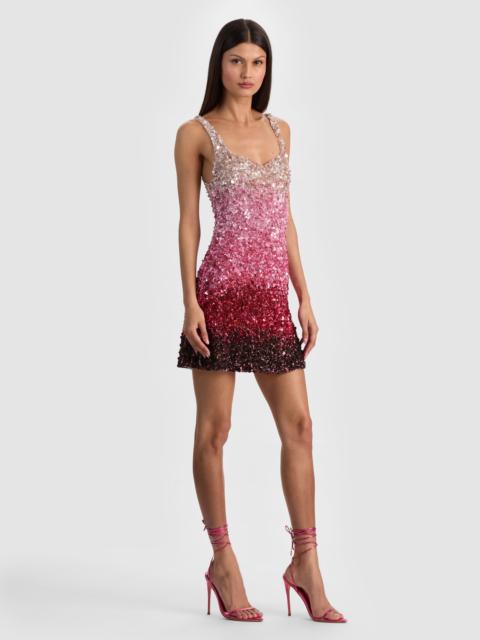 Alice + Olivia EVE EMBELLISHED MINI DRESS