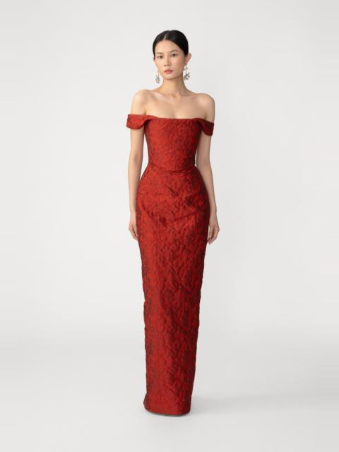 SAU LEE JOANNA JACQUARD GOWN