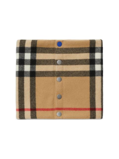 Vintage Check-pattern cashmere snood