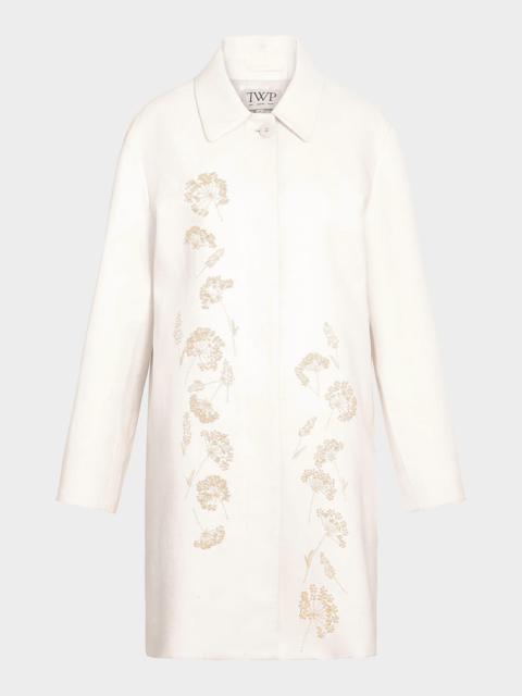 TWP Edinburgh Embroidered Linen Coat