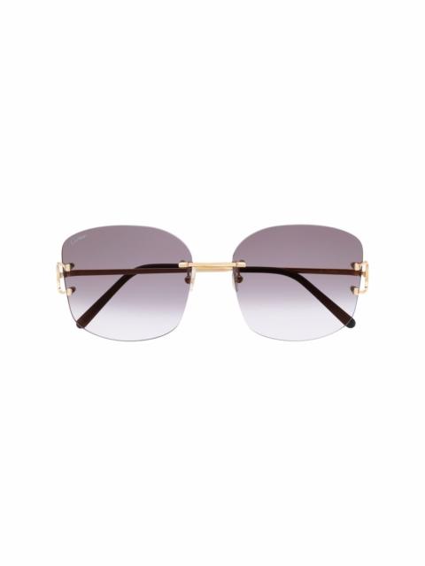 Cartier C Décor square-frame sunglasses