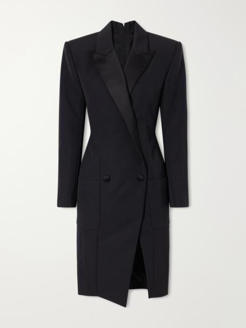 Balmain Wool Grain De Poudre Midi Dress