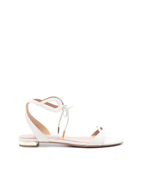 AQUAZZURA Tessa flat leather sandals