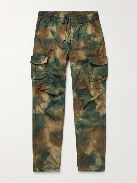 John Elliott Straight-Leg Tie-Dyed Tapered Cotton Drawstring Trousers